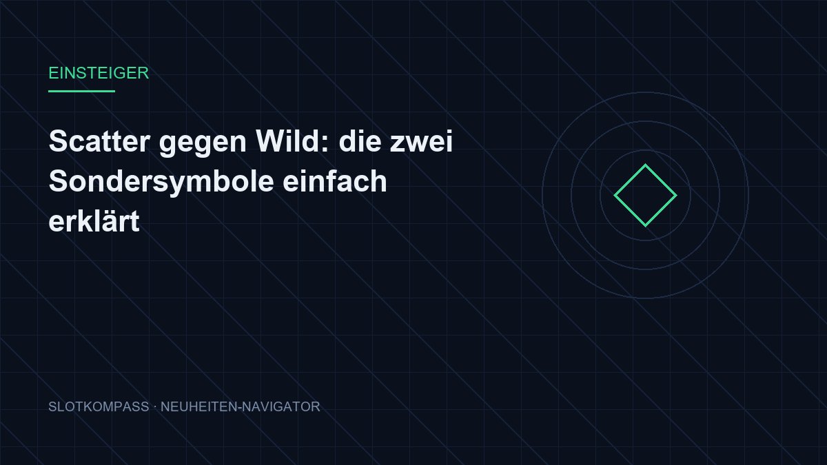 Scatter gegen Wild: die zwei Sondersymbole einfach erklärt