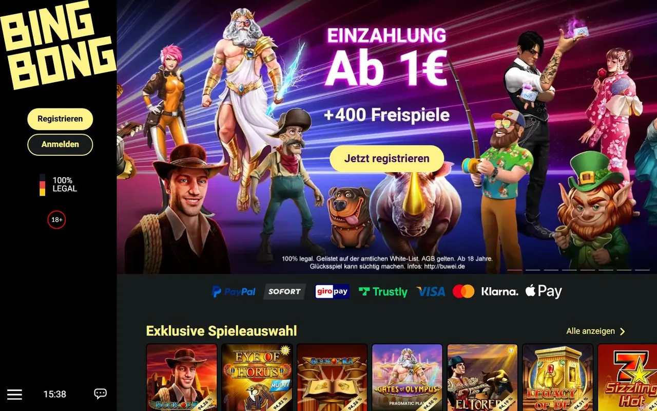 Startseite von BingBong