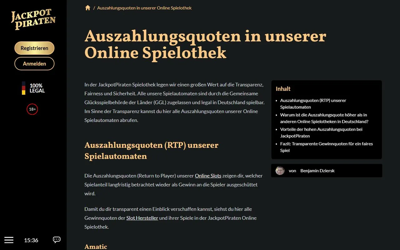 Kasse von JackpotPiraten