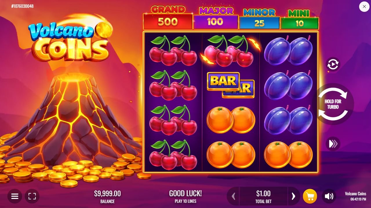 Volcano Coins — Grundspiel